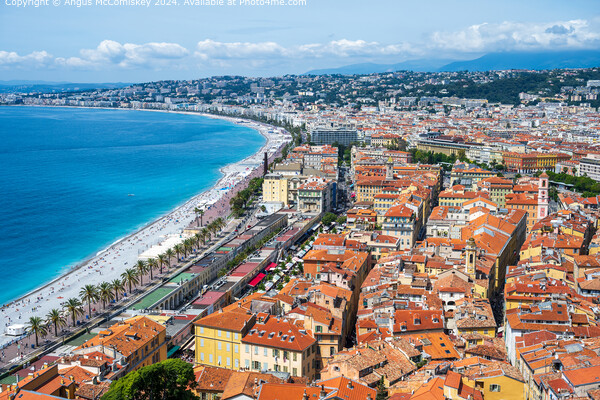Vibrant Nice cityscape, French Riviera Picture Board by Angus McComiskey