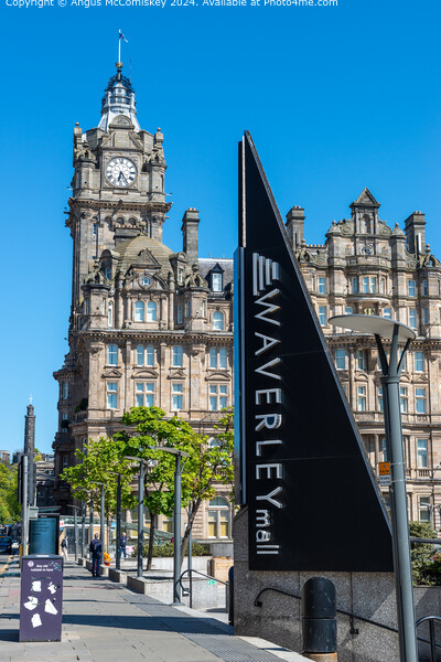 Balmoral Hotel and Waverley Mall, Edinburgh Picture Board by Angus McComiskey
