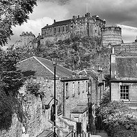 Buy canvas prints of Edinburgh Castle from the Vennel by Angus McComiskey