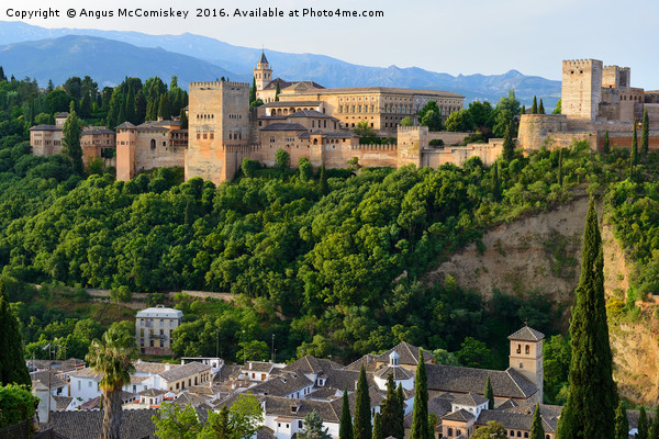 Alhambra Palace at daybreak Picture Board by Angus McComiskey