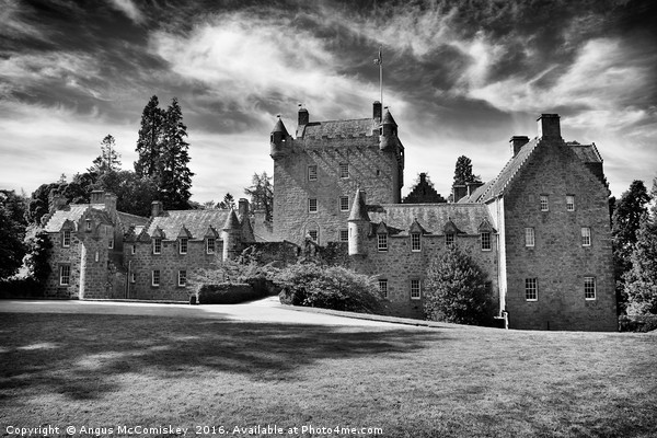 Cawdor Castle mono Picture Board by Angus McComiskey