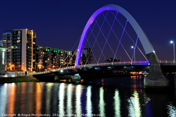 Clyde Arc Bridge at night Picture Board by Angus McComiskey