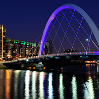 Buy canvas prints of Clyde Arc Bridge at night by Angus McComiskey