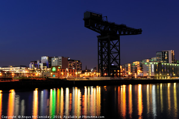 Finnieston Crane at night Picture Board by Angus McComiskey