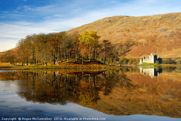 Autumn reflections Loch Awe Picture Board by Angus McComiskey