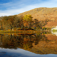 Buy canvas prints of Autumn reflections Loch Awe by Angus McComiskey