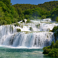 Buy canvas prints of Krka waterfalls Croatia by Angus McComiskey