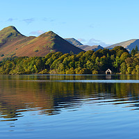 Buy canvas prints of Early morning reflections Derwentwater / Catbells by Angus McComiskey