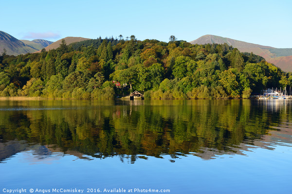 Boathouse on Derwent Water Picture Board by Angus McComiskey
