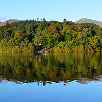 Buy canvas prints of Boathouse on Derwent Water by Angus McComiskey