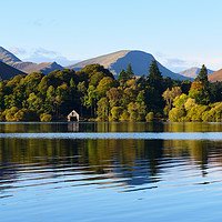 Buy canvas prints of Derwentwater and Catbells panorama by Angus McComiskey