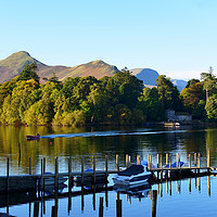 Buy canvas prints of Derwent Isle from Keswick Pier by Angus McComiskey