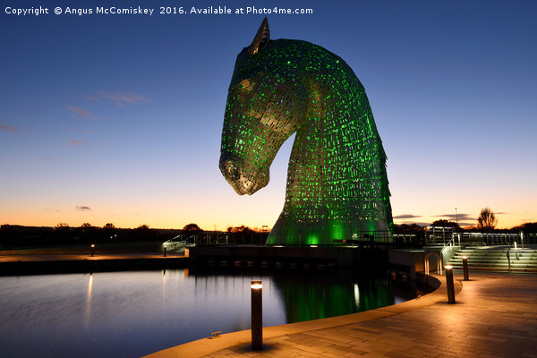 The Kelpies at sunset, Falkirk Picture Board by Angus McComiskey
