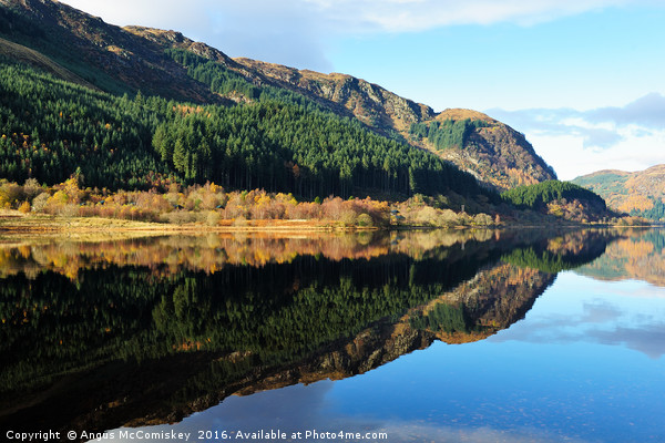 Loch Lubnaig reflections Picture Board by Angus McComiskey