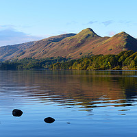 Buy canvas prints of Derwentwater at daybreak by Angus McComiskey