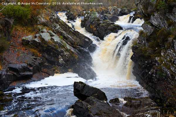 Rogie Falls on the Black Water river Picture Board by Angus McComiskey