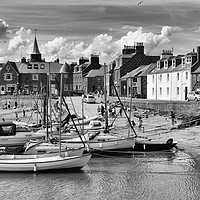 Buy canvas prints of Stonehaven harbour (mono) by Angus McComiskey