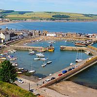 Buy canvas prints of Looking down on Stonehaven Harbour by Angus McComiskey