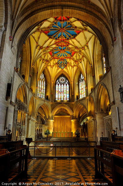 Interior of Tewkesbury Abbey Picture Board by Angus McComiskey