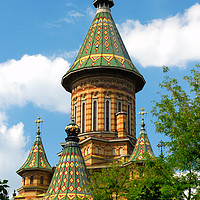 Buy canvas prints of Tower of Orthodox Cathedral in Timisoara, Romania by Angus McComiskey