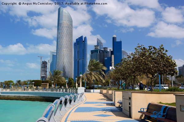 Corniche waterfront Abu Dhabi Picture Board by Angus McComiskey
