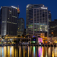 Buy canvas prints of Darling Harbour reflections by Angus McComiskey