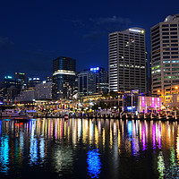 Buy canvas prints of Darling Harbour by night by Angus McComiskey
