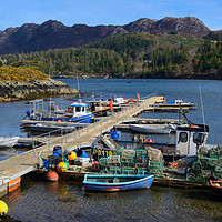 Buy canvas prints of Fishing boats in Plockton harbour by Angus McComiskey