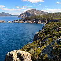 Buy canvas prints of Cape Tourville looking towards Wineglass Bay by Angus McComiskey