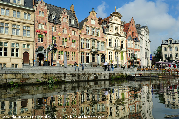 Guildhouses in historic city of Ghent in Belgium Picture Board by Angus McComiskey