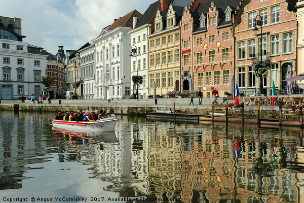 On the River Leie in Ghent, Belgium Picture Board by Angus McComiskey