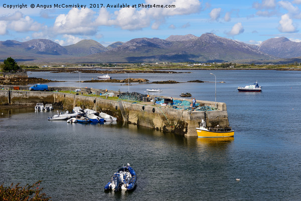 View across Roundstone harbour, County Galway Picture Board by Angus McComiskey