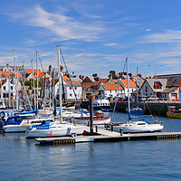 Buy canvas prints of Anstruther harbour in East Neuk of Fife, Scotland by Angus McComiskey