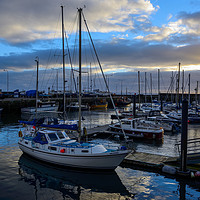Buy canvas prints of Sunset over Anstruther harbour by Angus McComiskey