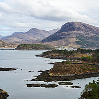Buy canvas prints of View across Loch Shieldaig to Torridon Mountains by Angus McComiskey