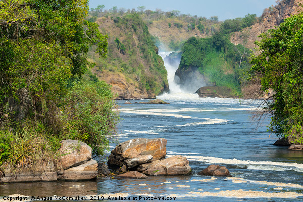 Murchison Falls from the Victoria Nile in Uganda Picture Board by Angus McComiskey