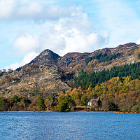 Buy canvas prints of Trossachs Church and Ben A’an on Loch Achray by Angus McComiskey