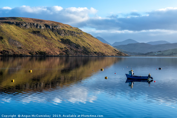 Reflections on Loch Harport on Isle of Skye Picture Board by Angus McComiskey