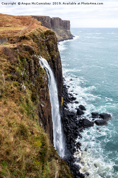 Mealt Falls and Kilt Rock sea-cliffs, Isle of Skye Picture Board by Angus McComiskey