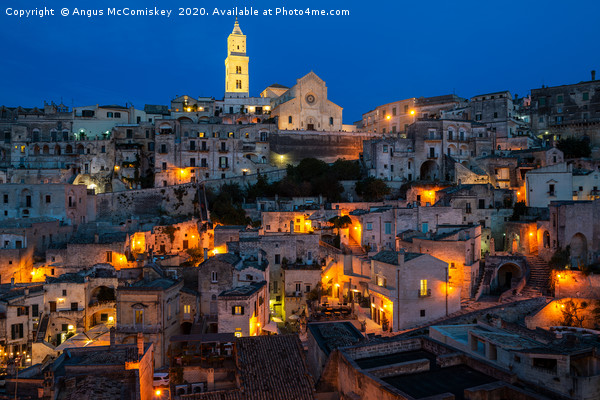 View across Sasso Barisano at night Picture Board by Angus McComiskey