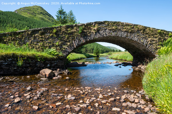 Butterbridge old stone single arched bridge Picture Board by Angus McComiskey