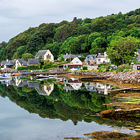 Buy canvas prints of Tayvallich village reflections by Angus McComiskey