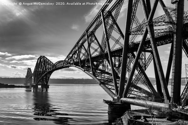Forth Bridge mono Picture Board by Angus McComiskey