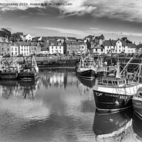 Buy canvas prints of Pittenweem Harbour mono by Angus McComiskey