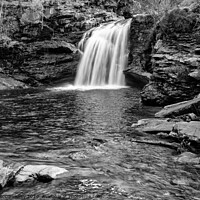 Buy canvas prints of Falls of Falloch 2 mono by Angus McComiskey