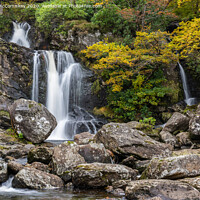 Buy canvas prints of Inversnaid Falls in autumn by Angus McComiskey