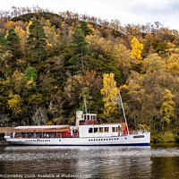 Buy canvas prints of Steamship Sir Walter Scott at Trossachs Pier by Angus McComiskey
