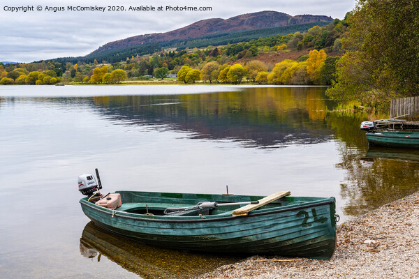 Beached boat on Lake of Menteith Picture Board by Angus McComiskey