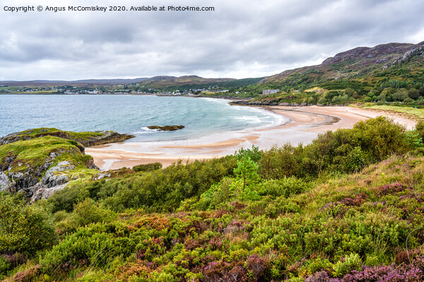 View of Gairloch Beach looking north Picture Board by Angus McComiskey