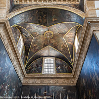 Buy canvas prints of Ornate ceiling of Gallipoli Cathedral in Puglia by Angus McComiskey